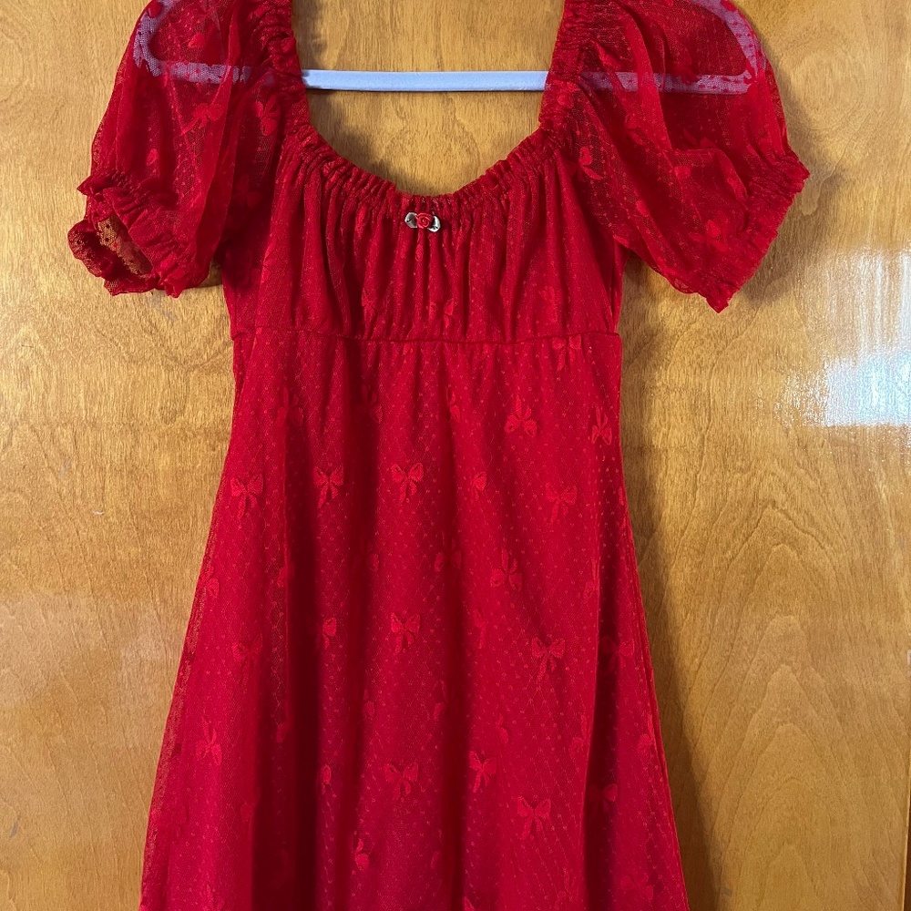 Red babydoll dress